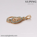 64210 xuping meilleure vente turque style boucle d&#39;oreille en alliage de cuivre et pendentif plaqué or bijoux ensembles